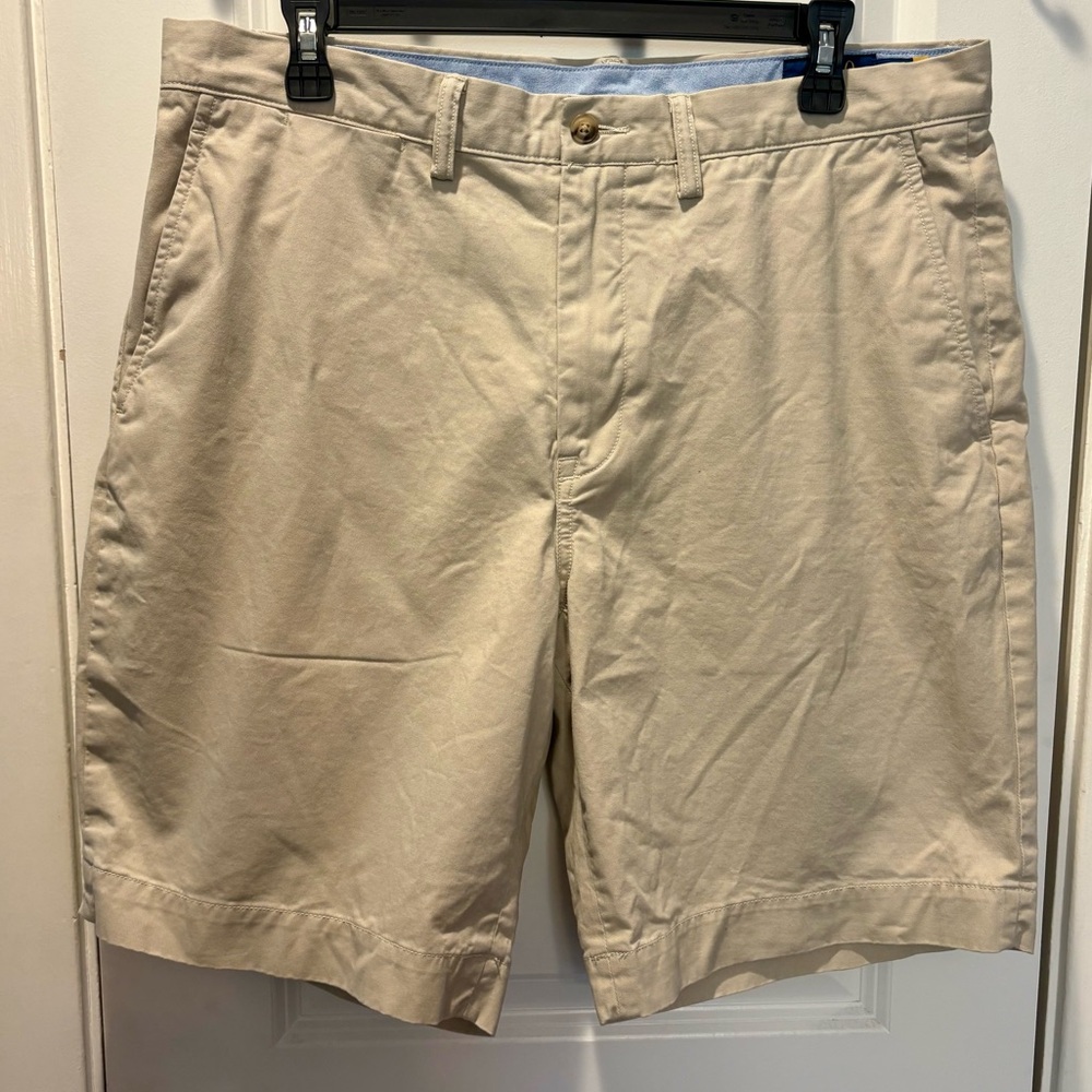Polo Ralph Lauren Beige Chino Shorts Men Cotton Stretch Classic Fit Size 34